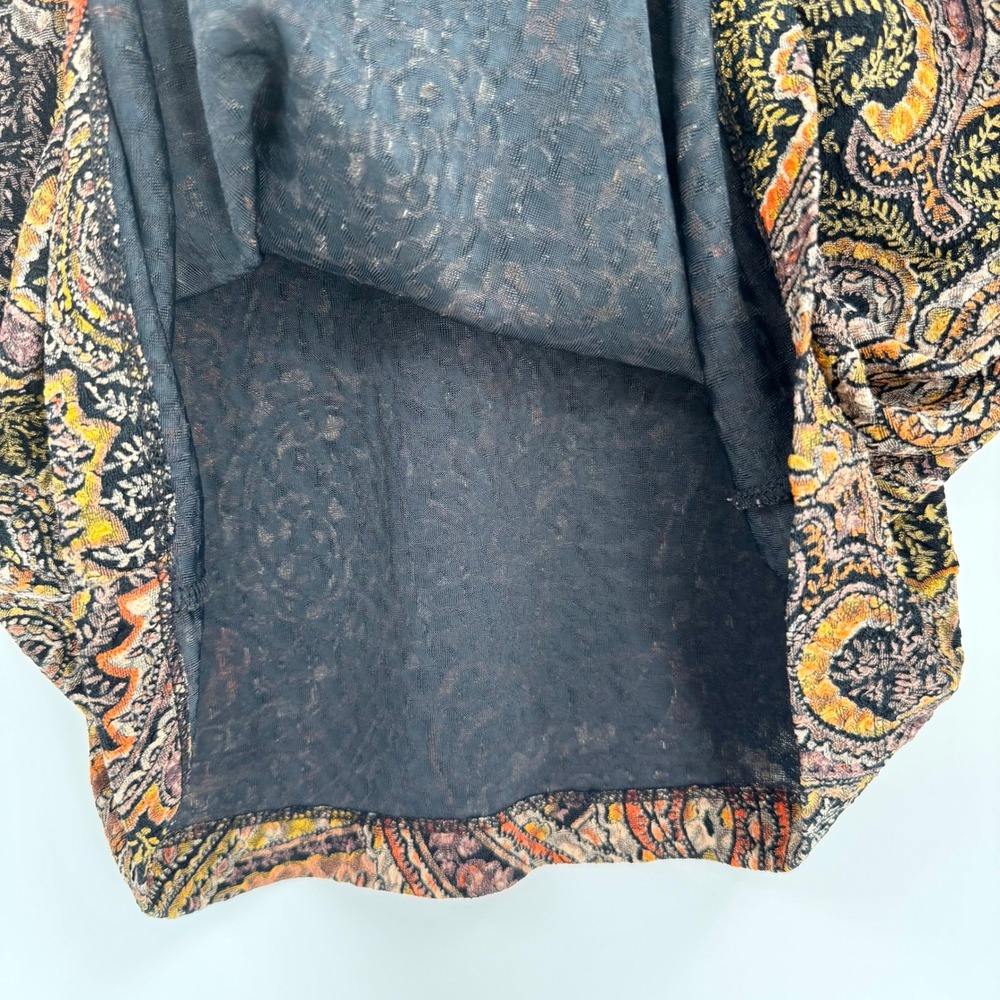Laura Ashley Y2K Paisley Orange/Brown 3/4 Sleeve Blouse Women's Sz Small - Picture 5 of 10